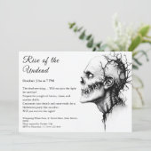 Zombie Apocalypse Halloween Undead Party Alert Kaart (Staand voorkant)