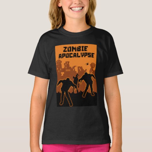 Zombie Apocalypse Kinder Shirt (Voorkant)