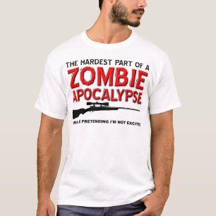 Zombie Apocalypse Opgewonden Grappig T-shirt