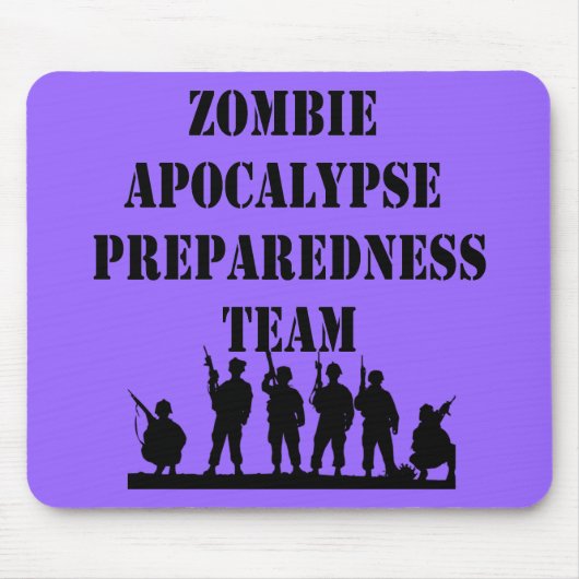 Zombie Apocalypse Preparaat Team Muismat (Voorkant)