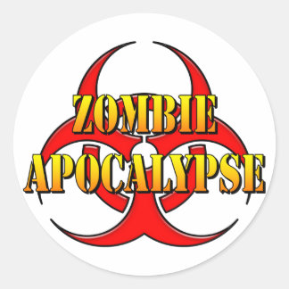 Zombie Apocalypse Ronde Sticker