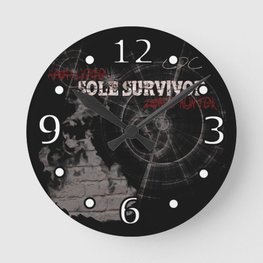 Zombie Apocalypse: Sole Survivor Wall klok (Voorkant)