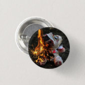 Zombie Apocalypse Teddy Bear Ronde Button 3,2 Cm (Voorkant /achterkant)