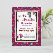 Zombie Apocalypse Thème Anniversaire Invitation de (Debout devant)