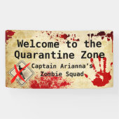 Zombie Apocalypse Verjaardag | Halloween Biohazard Spandoek (Horizontaal)