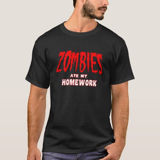 Zombie Apocolypse T Shirt Funny T (Voorkant)