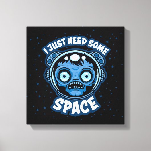 Zombie Astronaut heeft ruimte nodig Canvas Afdruk (Voorkant)