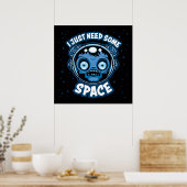Zombie Astronaut heeft ruimte nodig Poster (Keuken)