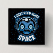 Zombie Astronaut heeft ruimte nodig Vierkante Button 5,1 Cm (Voorkant)