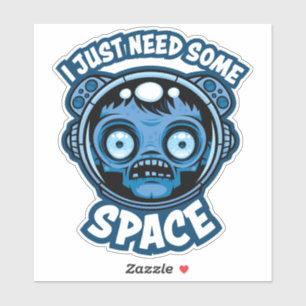 Zombie Astronaut heeft wat ruimte nodig Sticker