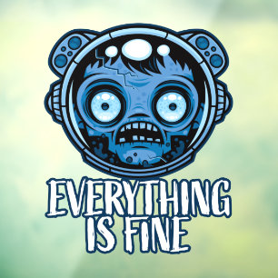 Zombie Astronaut is prima Raamsticker