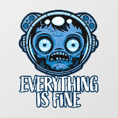 Zombie Astronaut is prima Raamsticker (Vel)