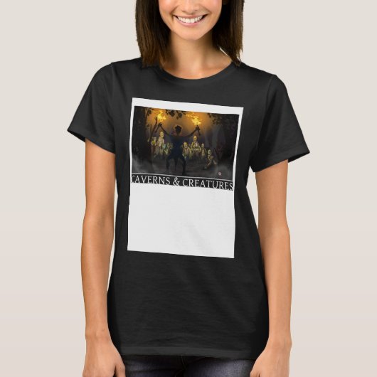 Zombie Attack Caverns & Creatures T-shirt (Voorkant)