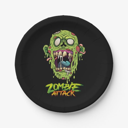 Zombie Attack Scary Monster Creatpaper Bord (Voorkant)