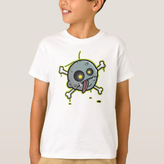 Zombie avec Crossbones Kids Blue Ringer T-shirt