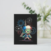 Zombie Bastille Dag Briefkaart (Staand voorkant)