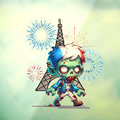 Zombie Bastille Dag Raamsticker (Vel 3)