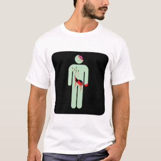 Zombie Bathroom Onderteken zwart mannen shirt