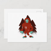 Zombie Bigfoot Briefkaart (Voorkant / Achterkant)