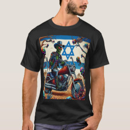 Zombie Biker in Apocalyptic Israeli Scene T-shirt