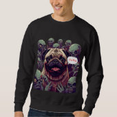 "Zombie Bite Pug Halloween Sweatshirt –  I'm fine. (Devant)