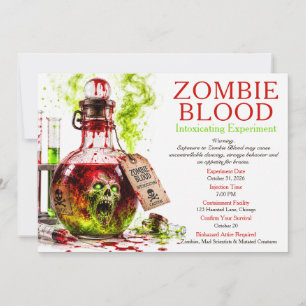 Zombie Blood Apotheek Halloween Feest Kaart