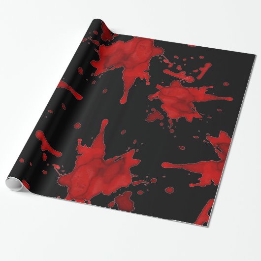 Zombie Blood Splatter Cadeaupapier (Uitgerold)