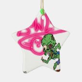 Zombie Bowling Keramisch Ornament (Rechts)
