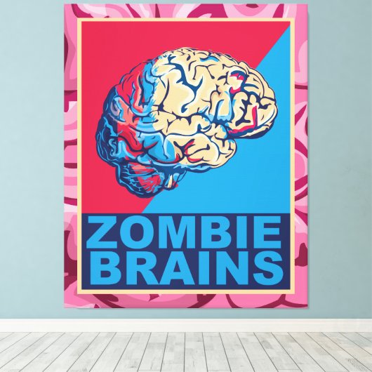 Zombie Brain Canvas Afdruk (Insitu (Houten vloer))