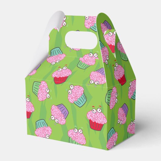 Zombie Brain Cupcake Pattern Bedankdoosjes (Voorkant Zijde)
