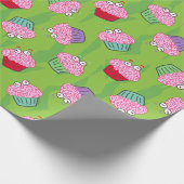 Zombie Brain Cupcake Pattern Cadeaupapier (Hoek)