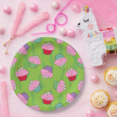 Zombie Brain Cupcake Pattern Papieren Bordje (Feest)