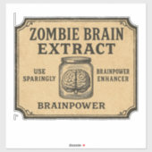 Zombie Brain Extract - Halloween Apothecary Label (Vel)