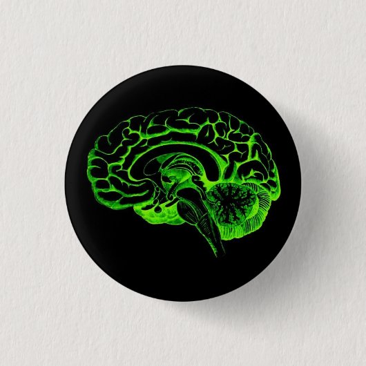 Zombie Brain Ronde Button 3,2 Cm (Voorkant)
