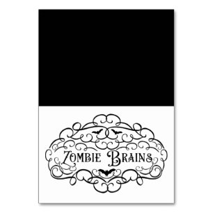 Zombie Brains Elegant Halloween Food Tent Kaart