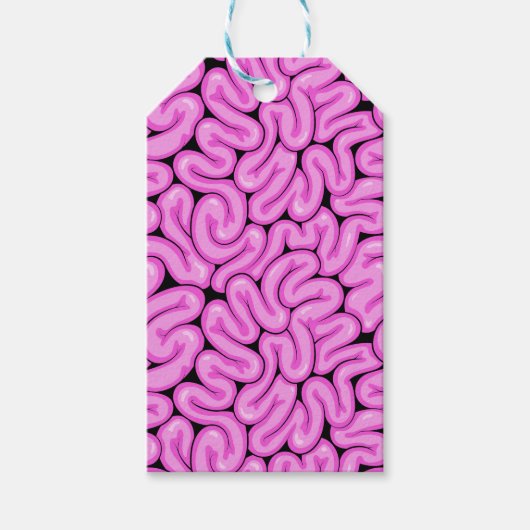 Zombie brein patroon cadeaulabel (Voorkant)