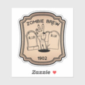 Zombie Brew Potion  Label Sticker (Vel)