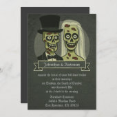 Zombie Bride & Groom Wedding Invitations Kaart (Voorkant / Achterkant)
