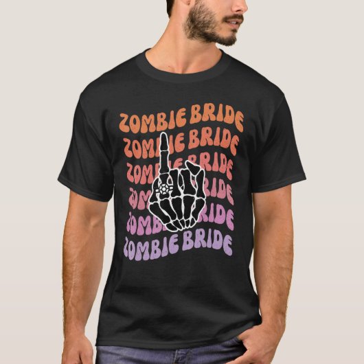 Zombie Bruid Tot de Dood Ons Ontmengt Vrijgezellen T-shirt (Voorkant)