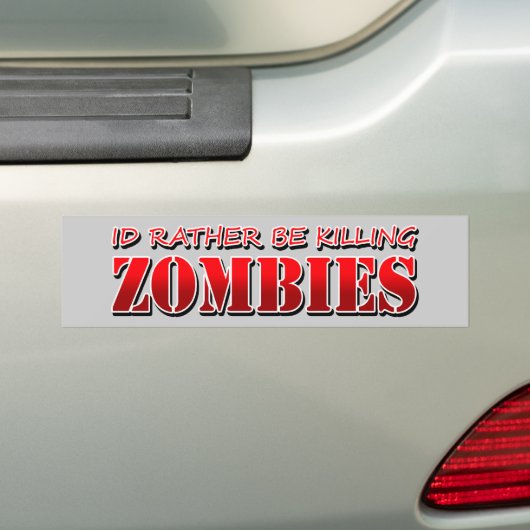 Zombie Bumpersticker (Op auto)