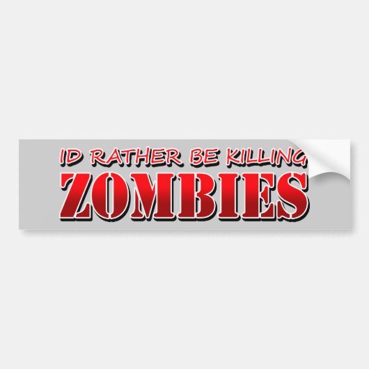 Zombie Bumpersticker (Voorkant)