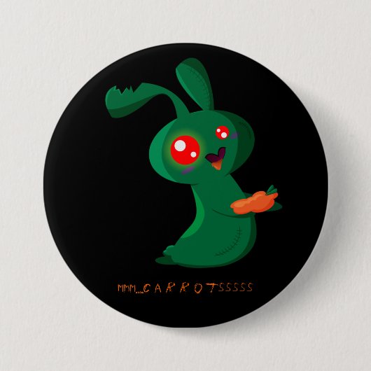 Zombie Bunny Ronde Button 7,6 Cm (Voorkant)