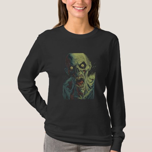Zombie by Haunted Horror Halloween 4 T-shirt (Voorkant)