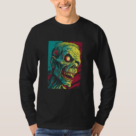 Zombie by Haunted Horror Halloween 9 T-shirt (Voorkant)
