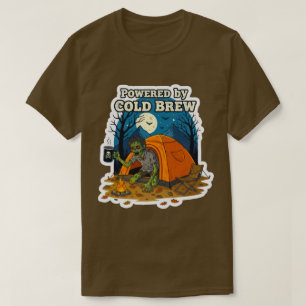 Zombie Camper Aangedreven Door Cold Brew Coffee T-shirt