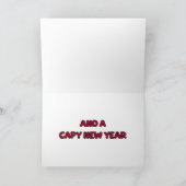 Zombie Capybara Christmas Kaart (Binnen)