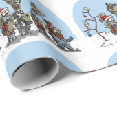 Zombie Carolers wrappingpapier Cadeaupapier (Rol Hoek)