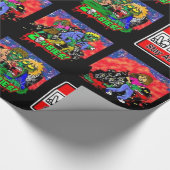 Zombie Cartoon Pattern Cadeaupapier (Hoek)