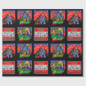 Zombie Cartoon Pattern Cadeaupapier (Vlak)