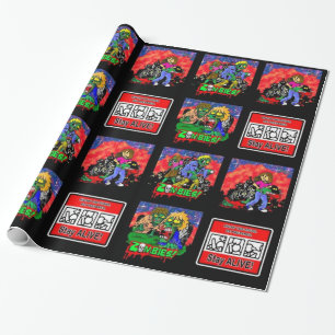 Zombie Cartoon Pattern Cadeaupapier